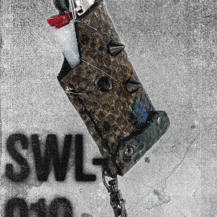 SWL-010 / Blue, Orange, Brown Snake Skin Lighter Case