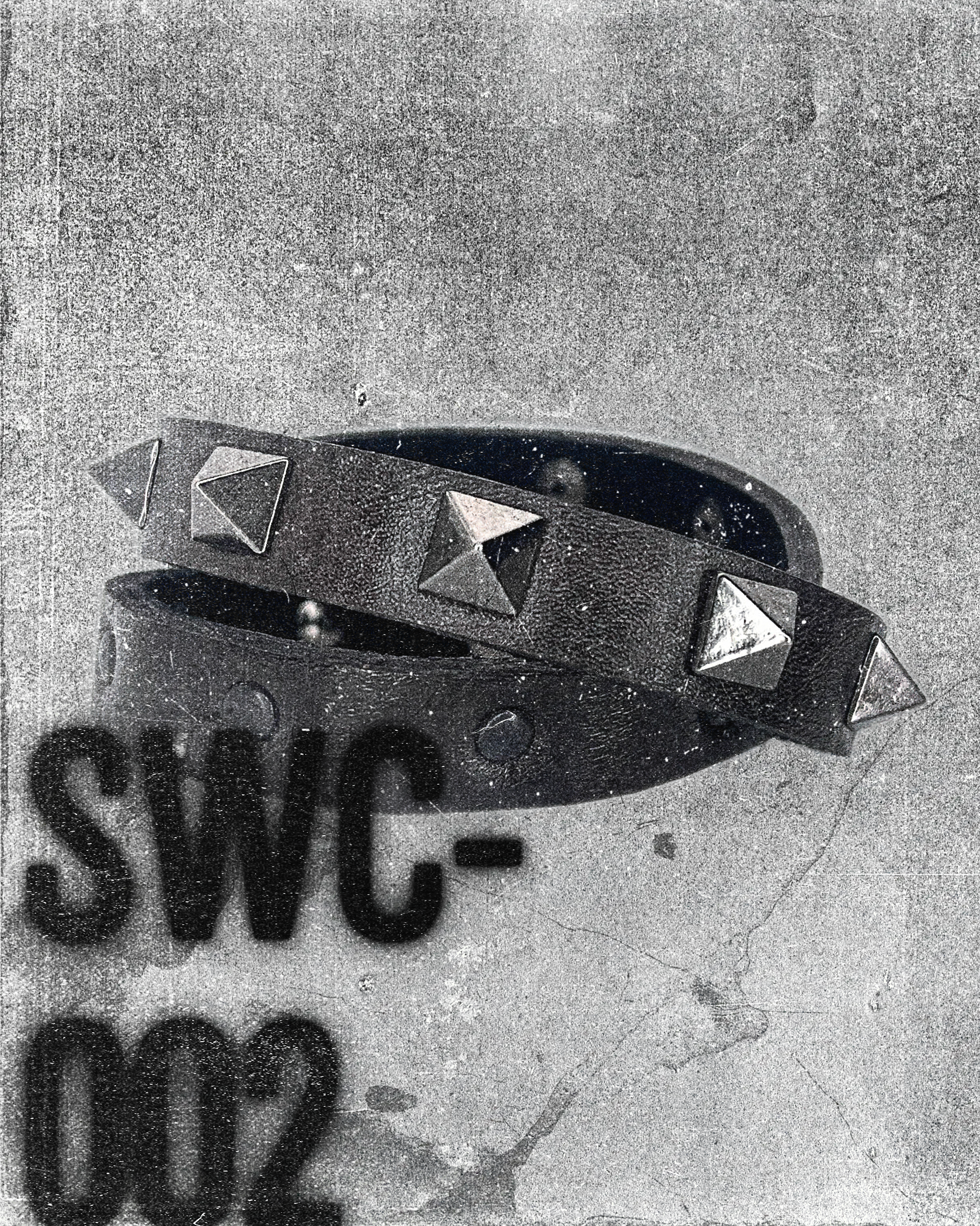 SWC-002 / Brown Leather Cross Wrap Studded Bracelet