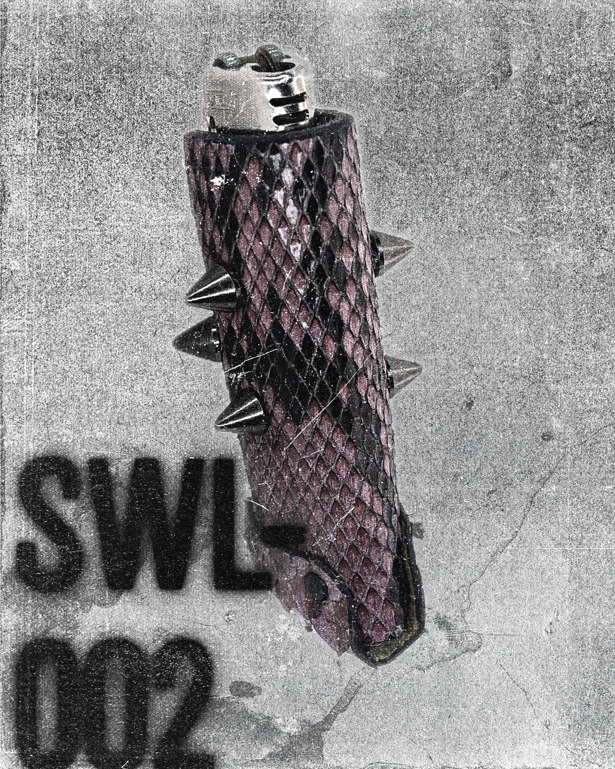 SWL-002 / Ultra Violet Python Skin Lighter Case