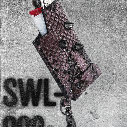 SWL-002 / Ultra Violet Python Skin Lighter Case