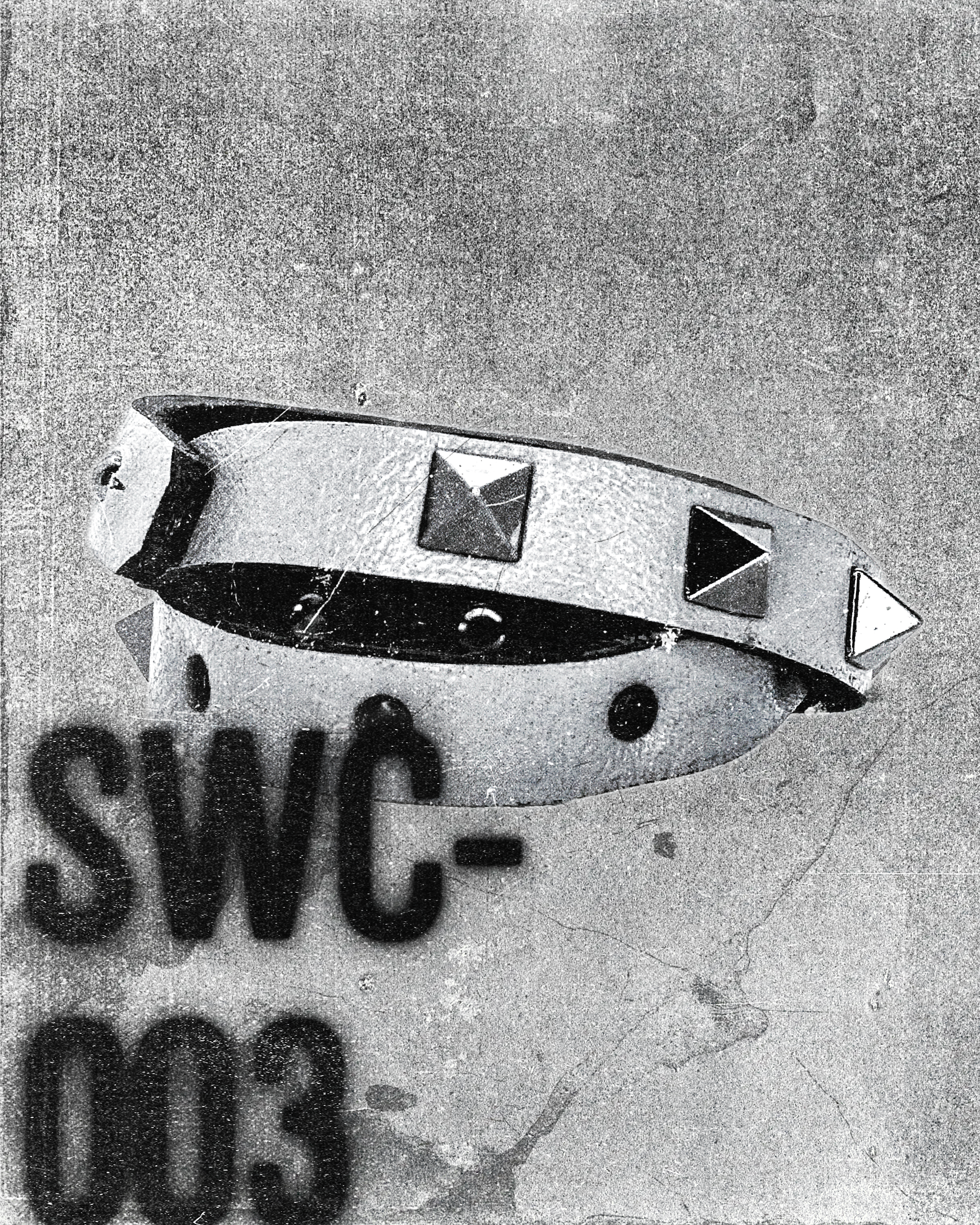 SWC-003 / White Leather Cross Wrap Studded Bracelet