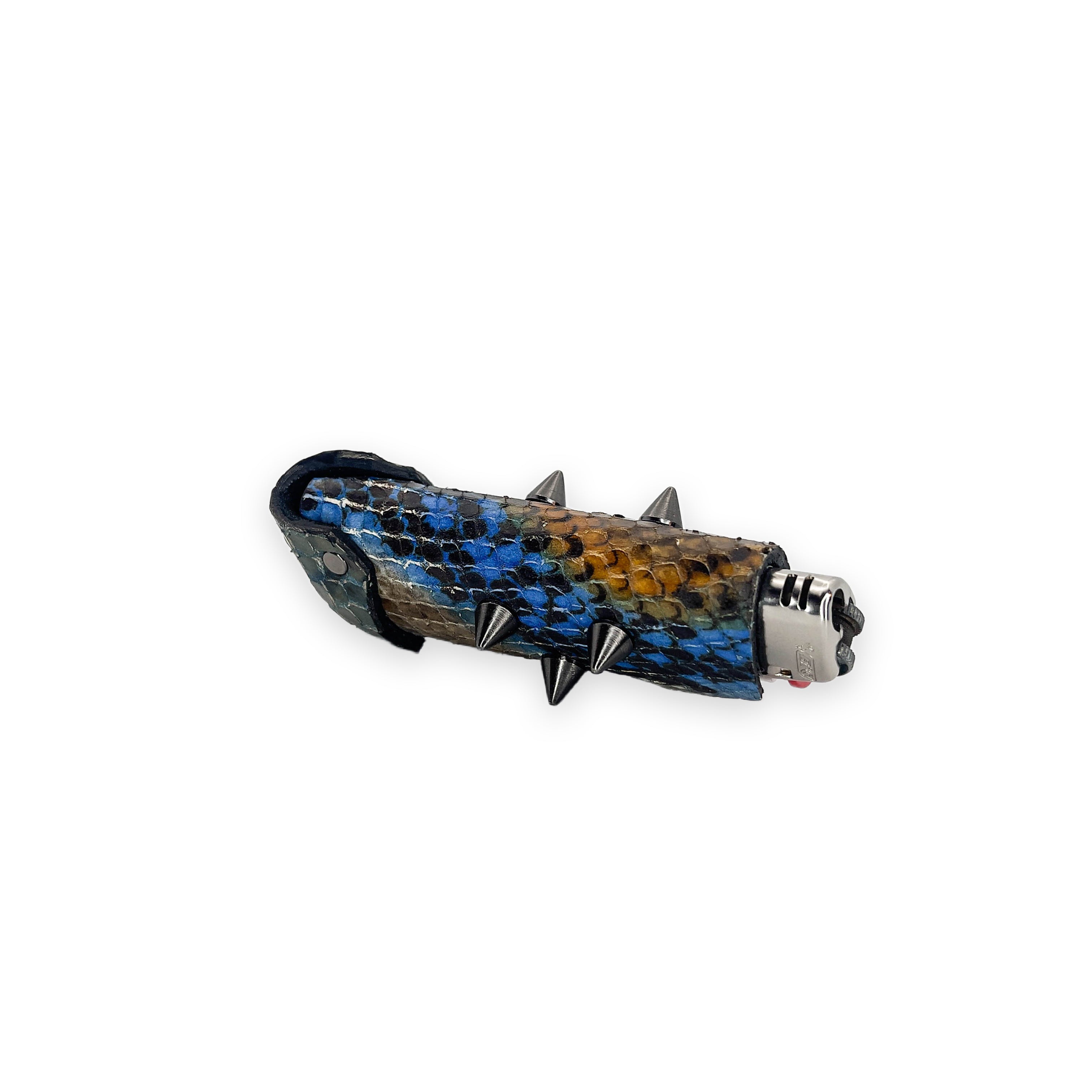 SWL-010 / Blue, Orange, Brown Snake Skin Lighter Case