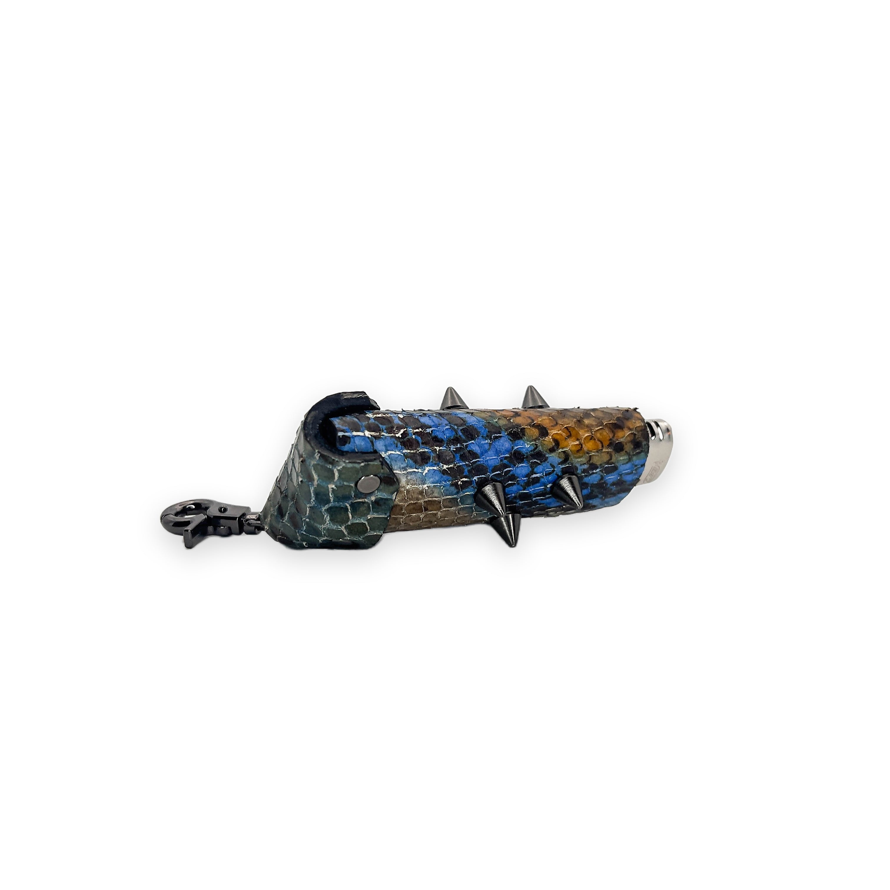 SWL-010 / Blue, Orange, Brown Snake Skin Lighter Case