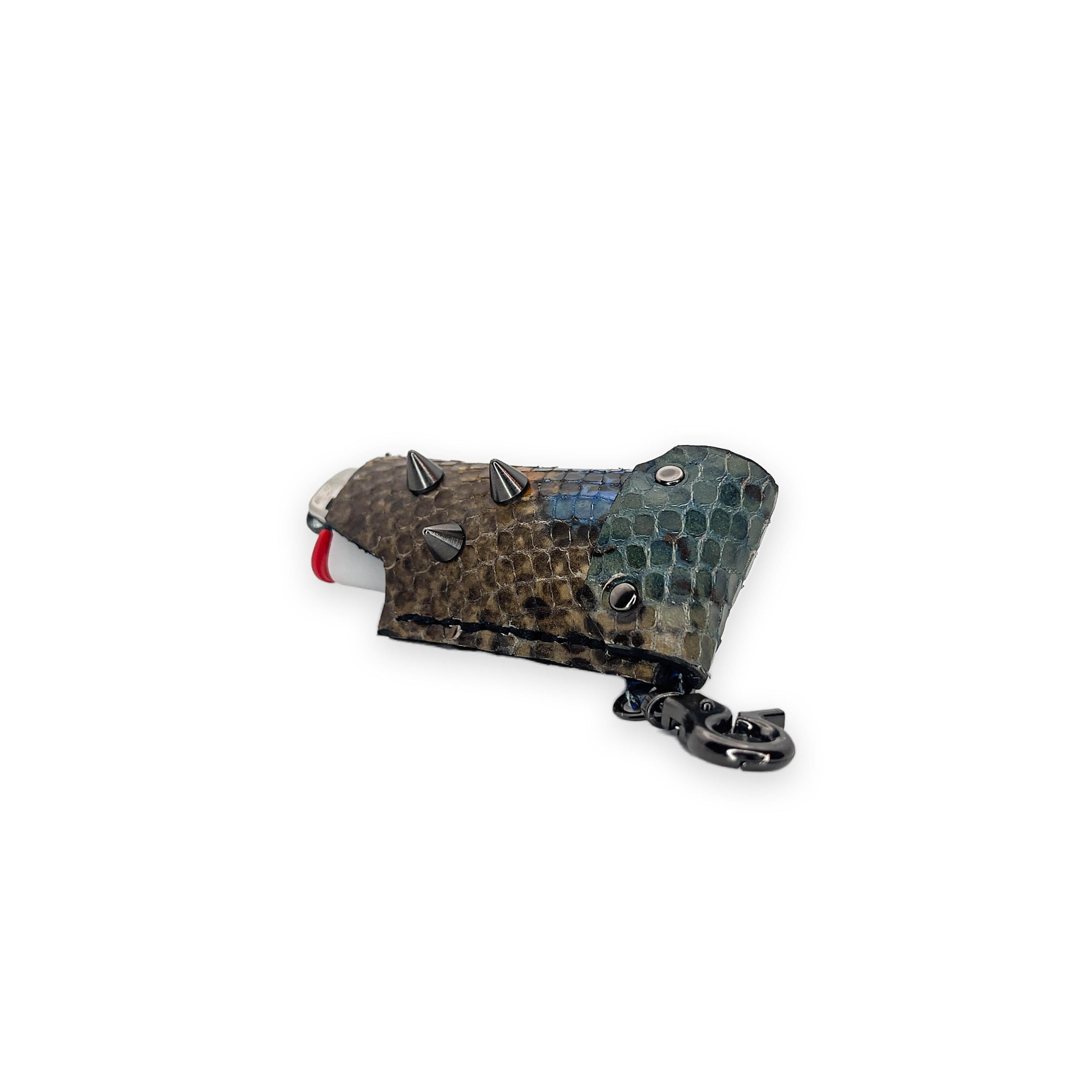 SWL-010 / Blue, Orange, Brown Snake Skin Lighter Case