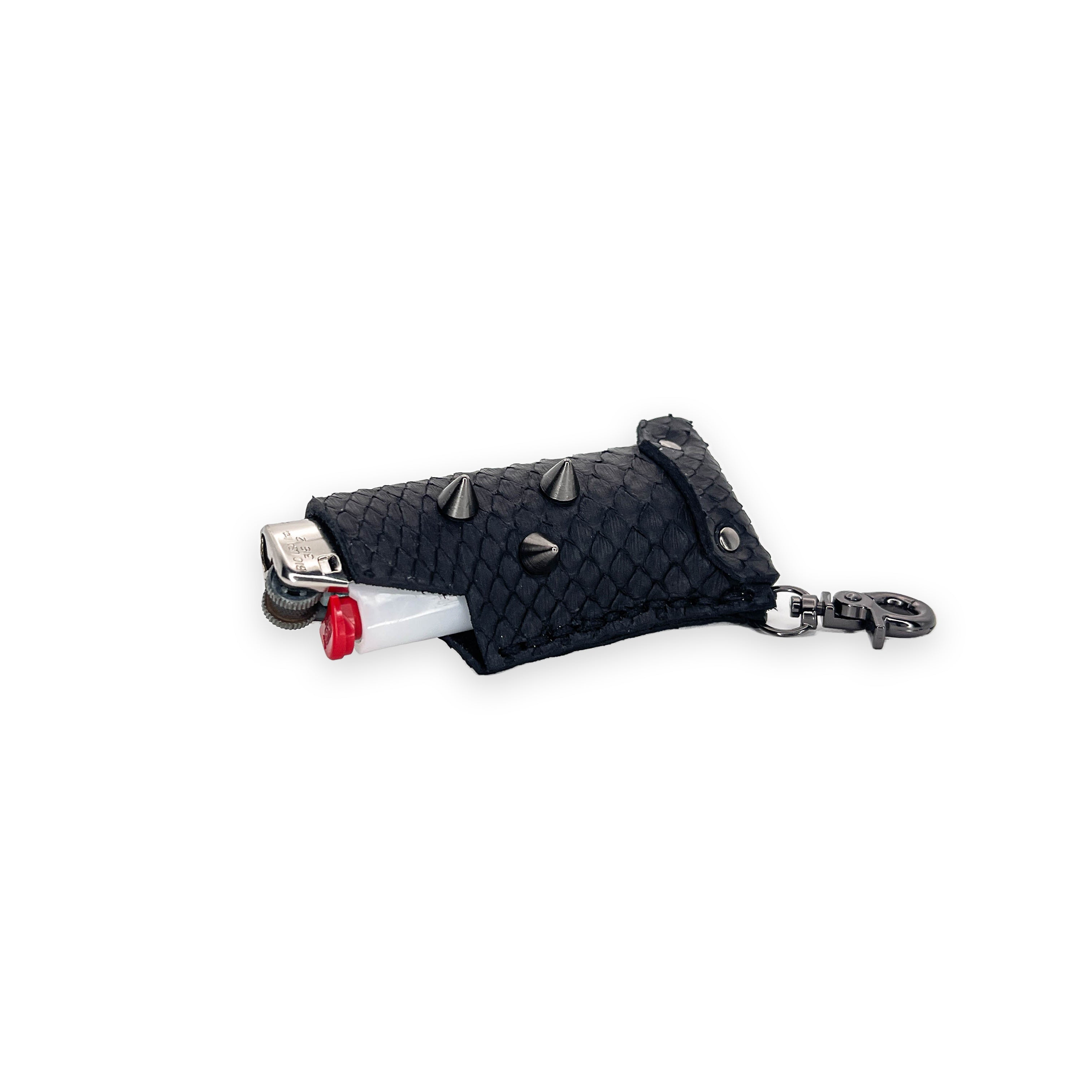 SWL-004 / Black Snake Skin Lighter Case