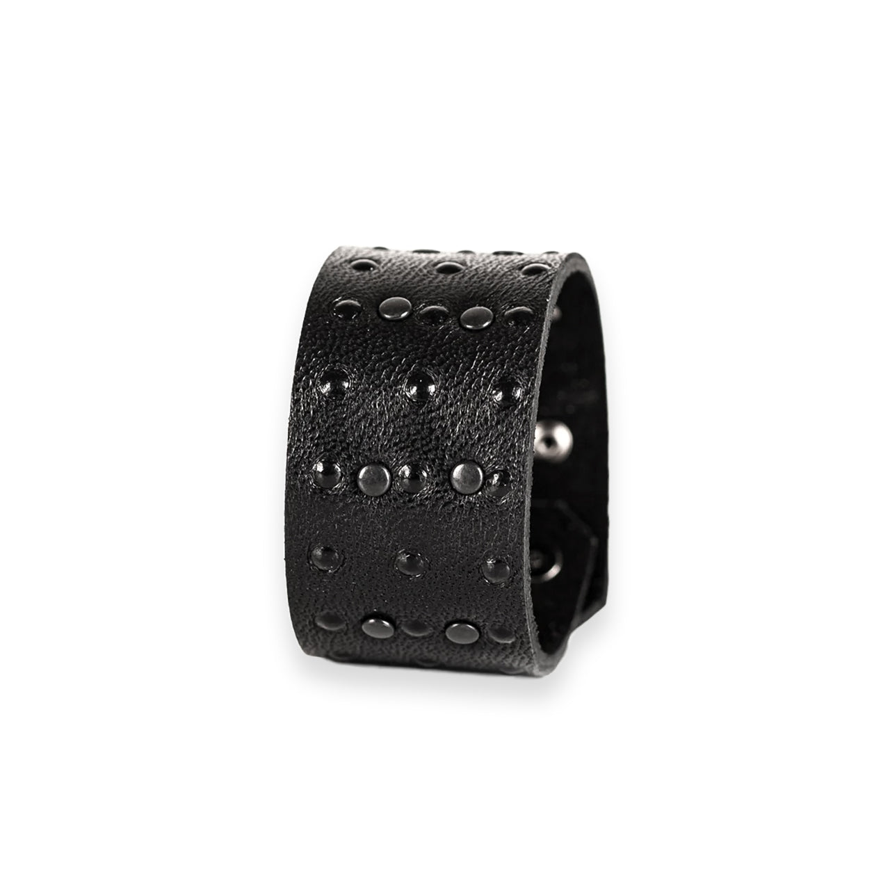SWE-001 / Wide Embossed Leather Studded Bracelet