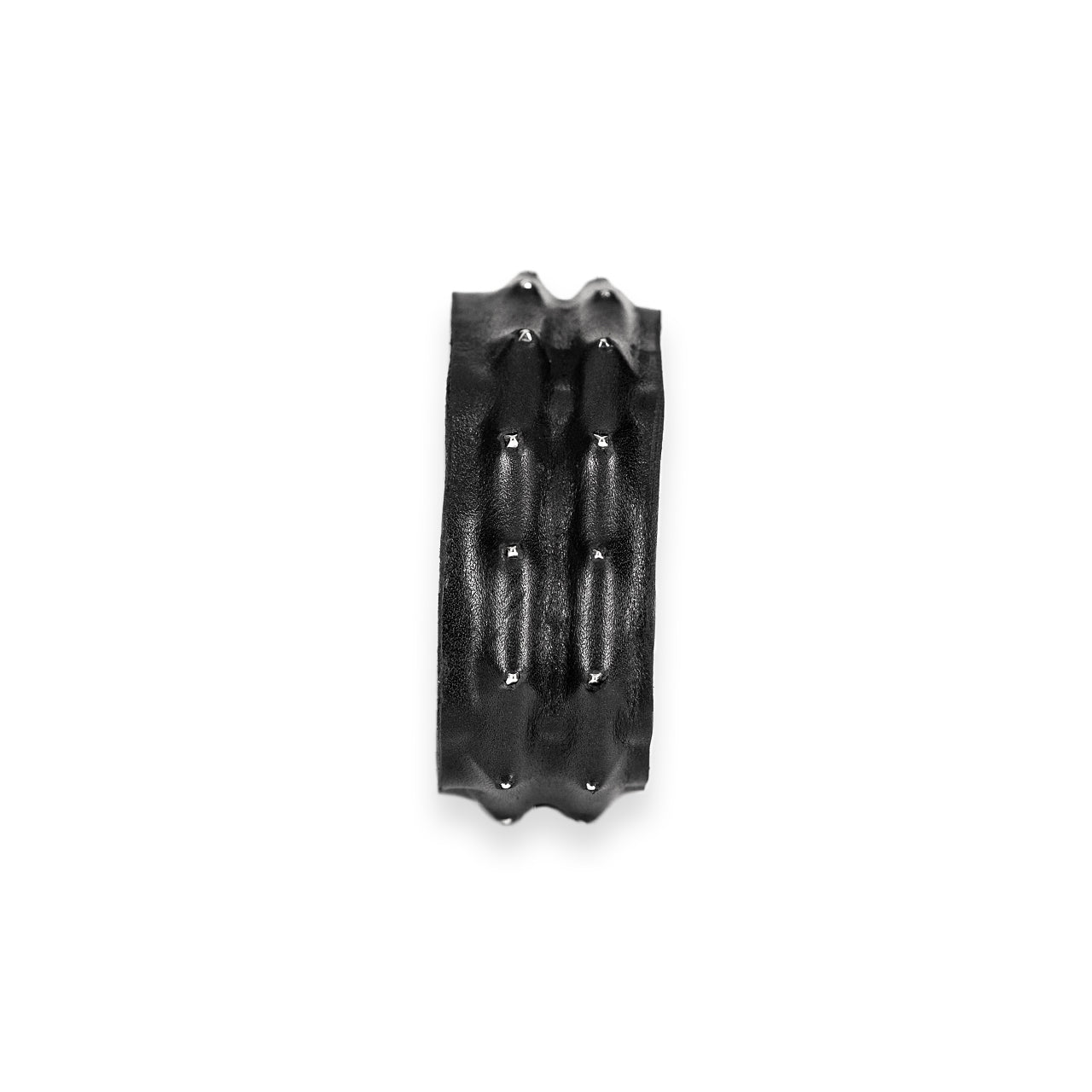 SWR-002 / Exposed Leather Spiked Bracelet