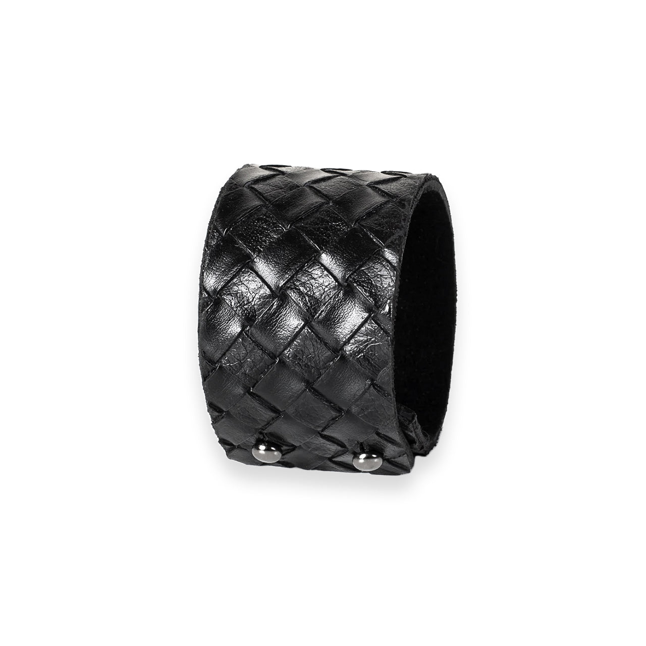 SWH-001 / Wide Checkered Leather Bracelet
