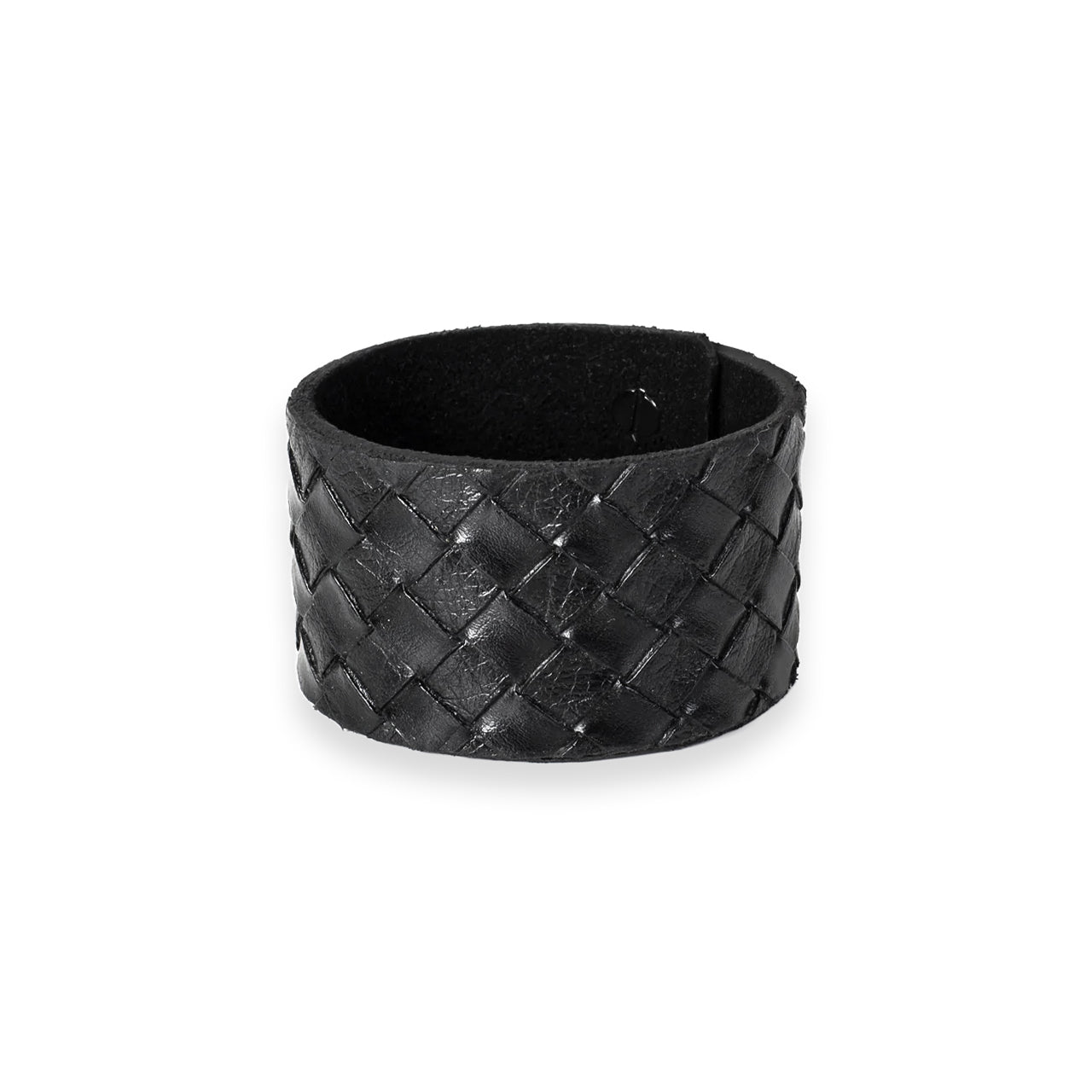 SWH-001 / Wide Checkered Leather Bracelet