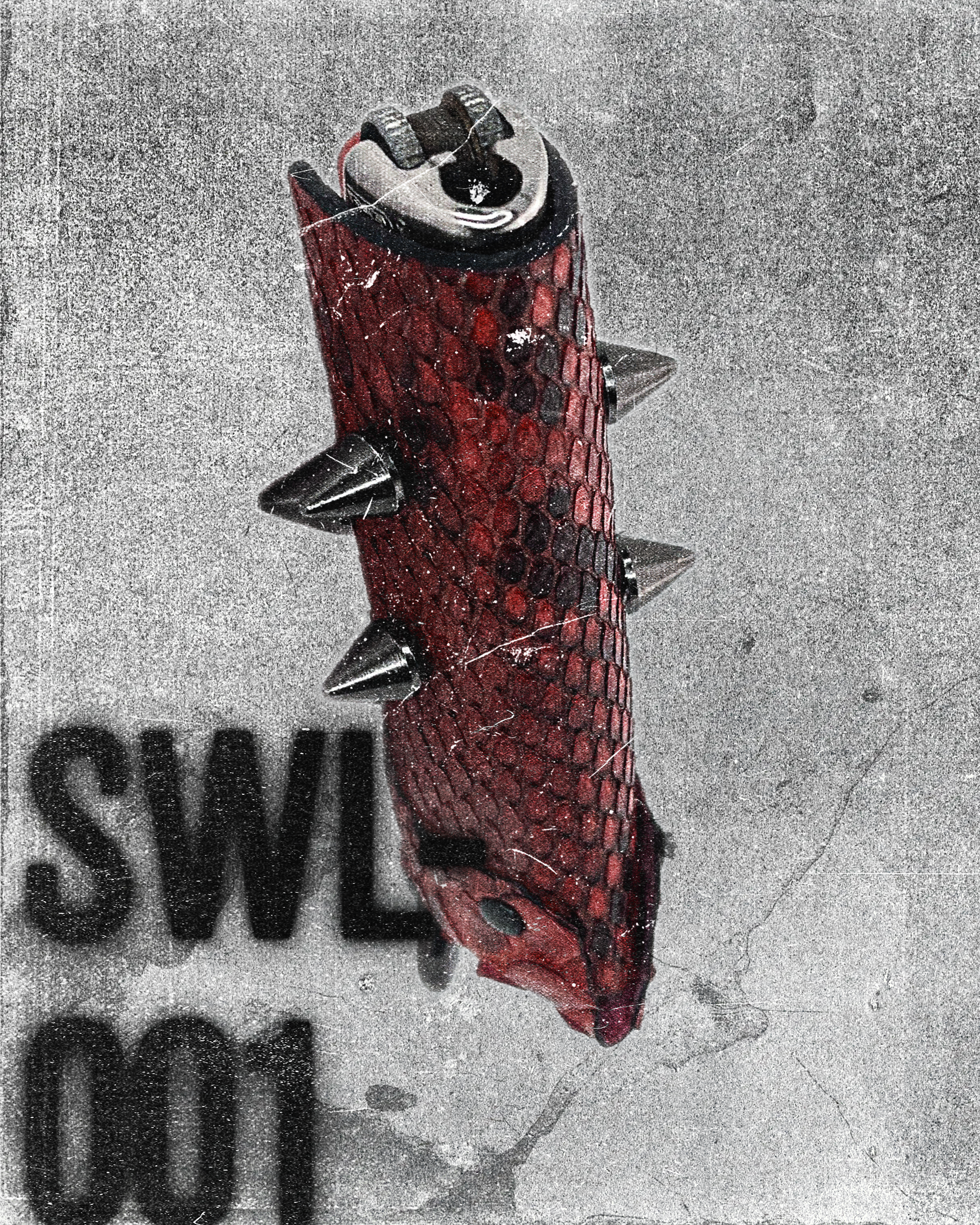 SWL-001 / Red Python Skin Lighter Case