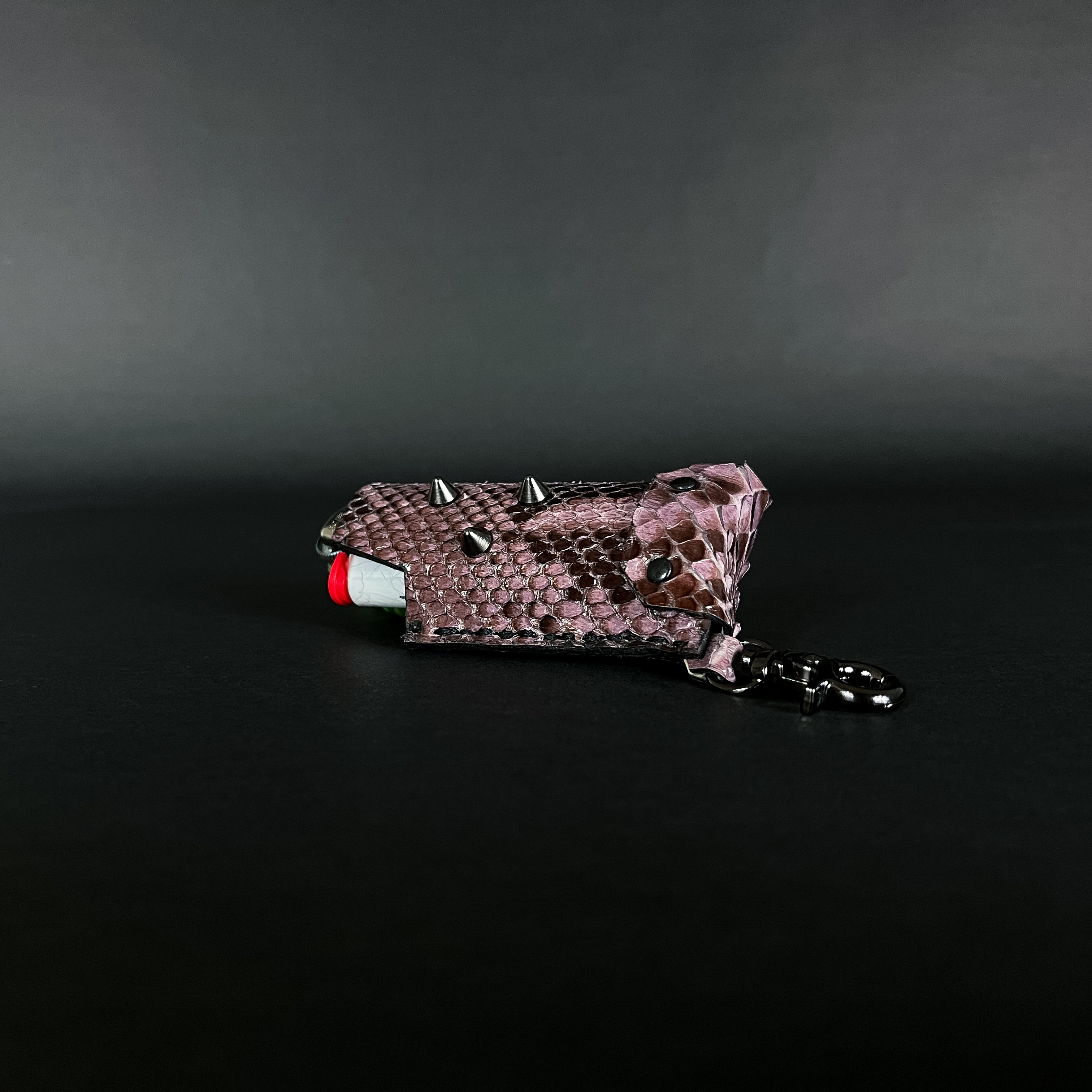 SWL-002 / Violet Pink Python Skin Lighter Case