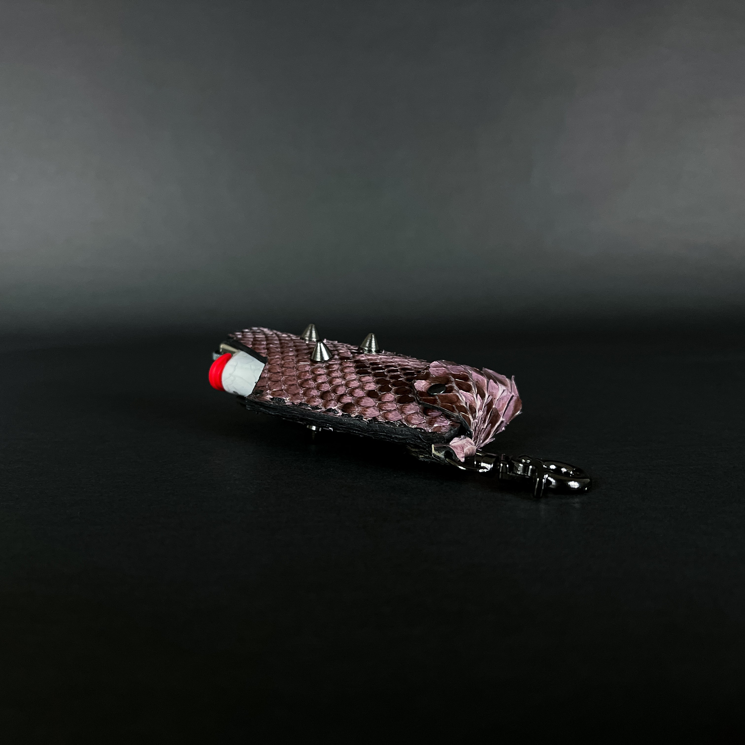 SWL-002 / Violet Pink Python Skin Lighter Case